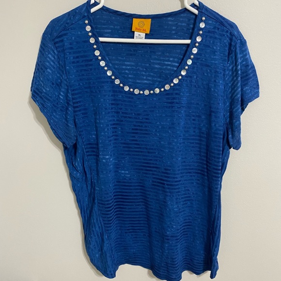 Ruby Rd. | Tops | Nwot Ruby Rd Embellished Neckline Top | Poshmark